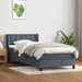 Pat box spring cu saltea, gri închis, 80x220 cm, catifea - WALTI WALTI