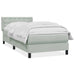 Pat box spring cu saltea, gri deschis, 90x220 cm, catifea - WALTI WALTI