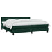 Pat box spring cu saltea, verde închis, 180x220 cm, catifea - WALTI WALTI