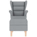 Scaun balansoar cu taburet, gri deschis, textil - WALTI WALTI