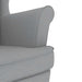 Scaun balansoar cu taburet, gri deschis, textil - WALTI WALTI