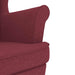 Scaun balansoar cu taburet, roșu vin, material textil - WALTI WALTI