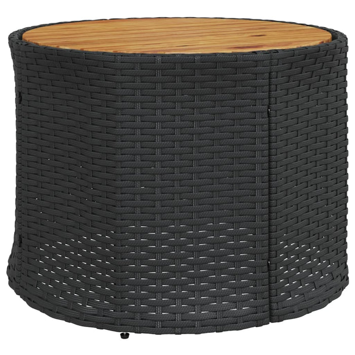 Canapea de grădină cu perne, semi-rotundă, negru, poliratan - WALTI WALTI
