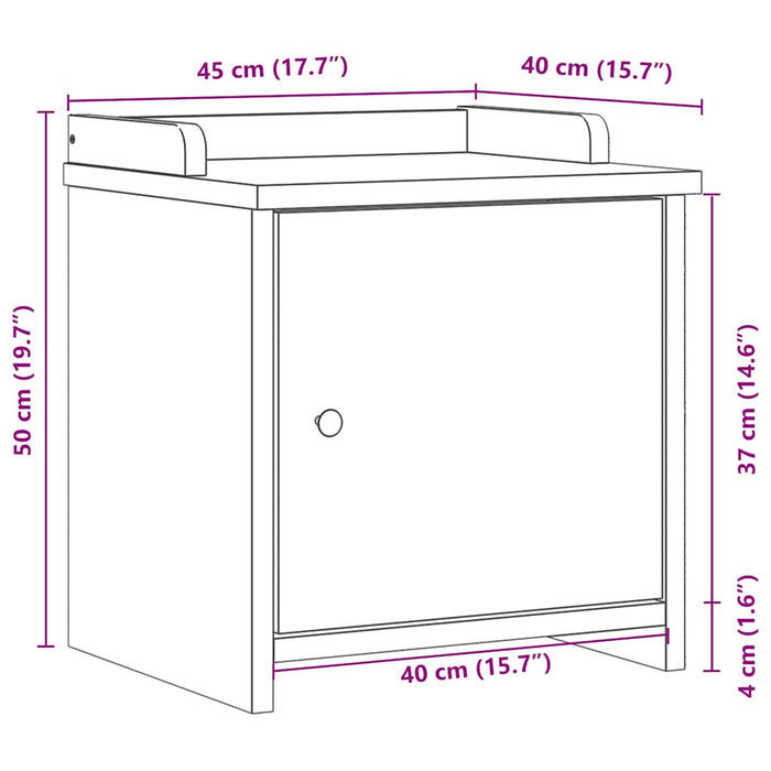 Bancă pentru hol „SANDNES” 45x40x50 cm din lemn masiv de pin WALTI