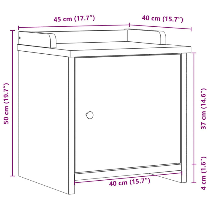 Bancă pentru hol „SANDNES” albă 45x40x50 cm, lemn masiv de pin WALTI