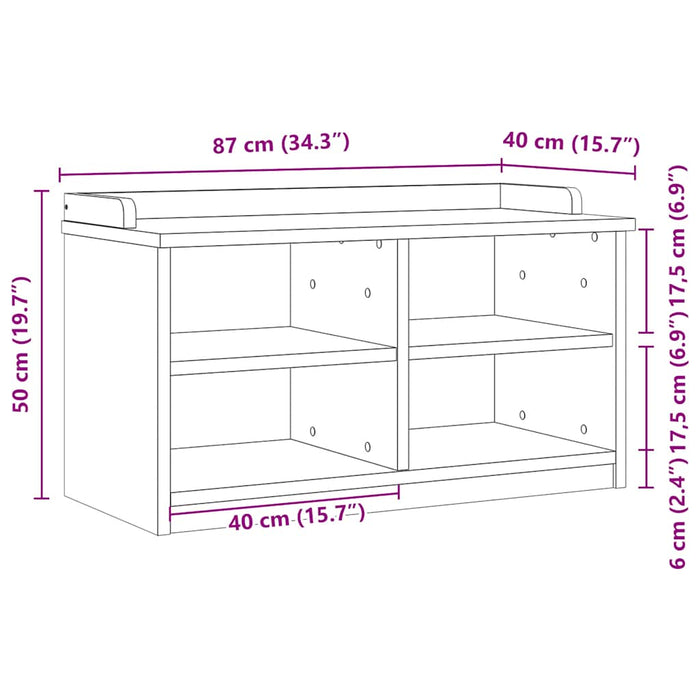 Bancă pentru hol „SANDNES” 87x40x50 cm din lemn masiv de pin WALTI