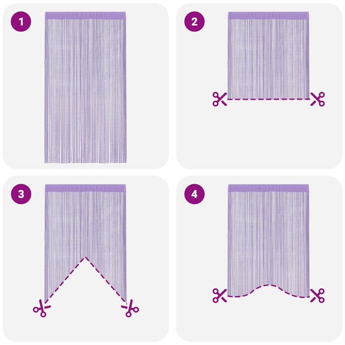 Perdele șir 2 buc Violet 140x250 cm - WALTI WALTI