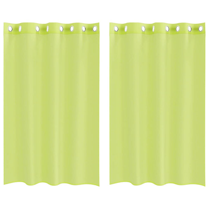 Perdele Voile cu Oelii 2 buc Verde măr 140x175 cm - WALTI WALTI