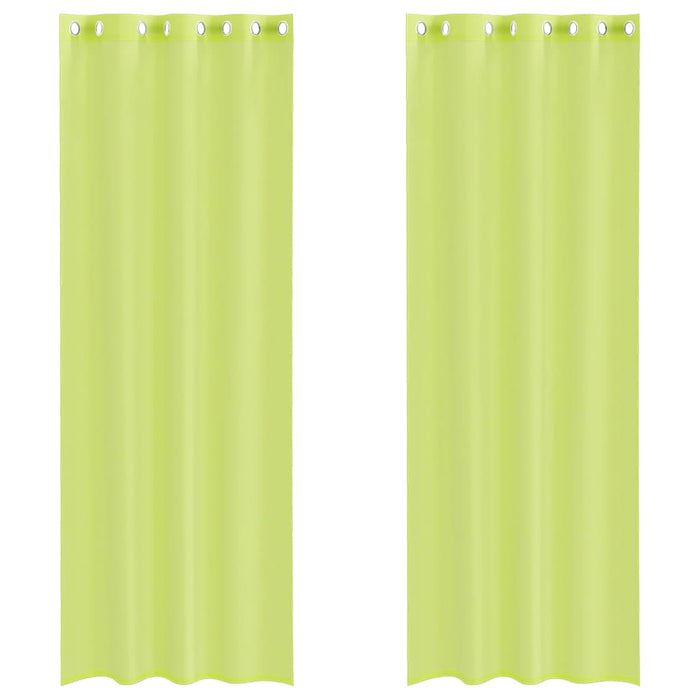 Perdele Voile cu Oelii 2 buc Verde măr 140x260 cm - WALTI WALTI