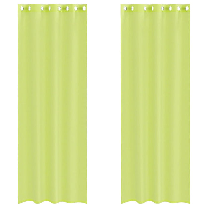 Perdele Voile cu Oeje 2 buc Verde măr 140x300 cm - WALTI WALTI