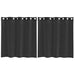 Perdele Voile cu Oeje 2 buc Negru 140x140 cm - WALTI WALTI