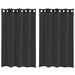Perdele Voile cu Oeli 2 buc Negru 140x175 cm - WALTI WALTI