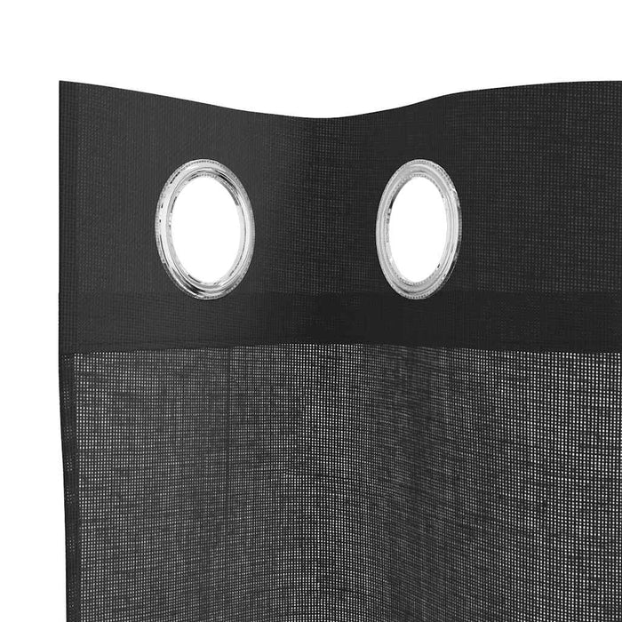 Perdele Voile cu Oeli 2 buc Negru 140x175 cm - WALTI WALTI