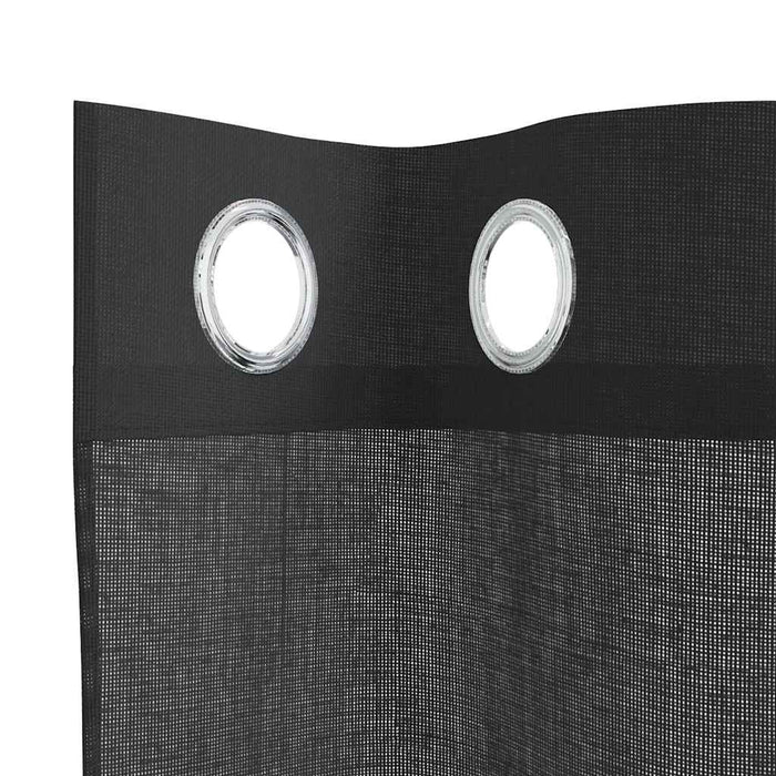 Perdele Voile cu Oeli 2 buc Negru 140x245 cm - WALTI WALTI