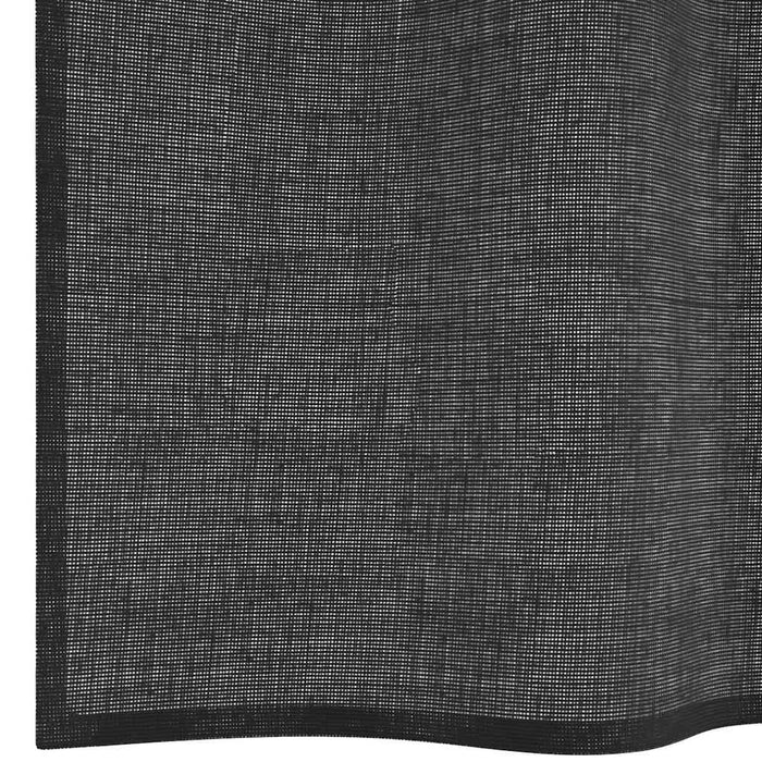 Perdele Voile cu Oeli 2 buc Negru 140x245 cm - WALTI WALTI