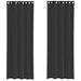 Perdele Voile cu Oeli 2 buc Negru 140x260 cm - WALTI WALTI