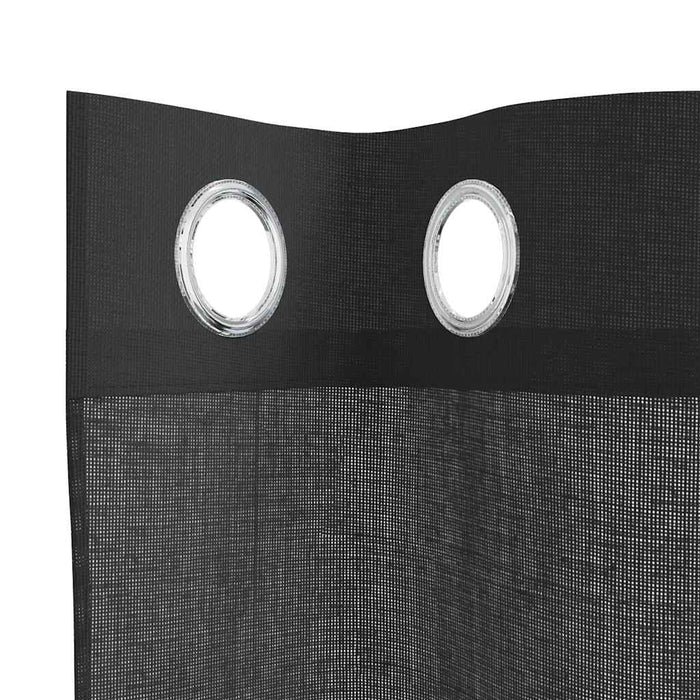 Perdele Voile cu Oeli 2 buc Negru 140x260 cm - WALTI WALTI
