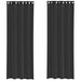 Perdele Voile cu Oeli 2 buc Negru 140x300 cm - WALTI WALTI