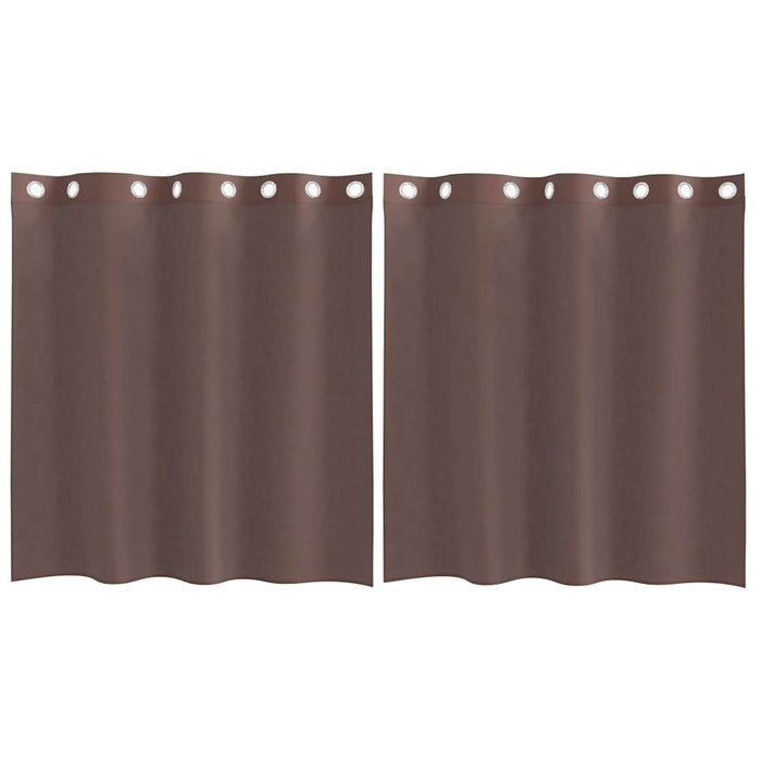 Perdele Voile cu Oelii 2 buc Maro 140x140 cm - WALTI WALTI