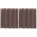 Perdele Voile cu Oelii 2 buc Maro 140x140 cm - WALTI WALTI