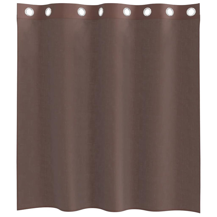 Perdele Voile cu Oelii 2 buc Maro 140x140 cm - WALTI WALTI