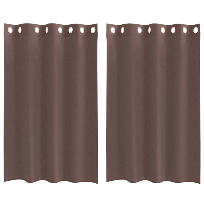 Perdele Voile cu Oelii 2 buc Maro 140x175 cm - WALTI WALTI