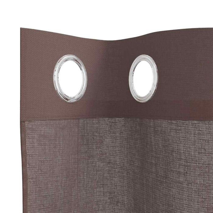 Perdele Voile cu Oeli 2 buc Maro 140x225 cm - WALTI WALTI