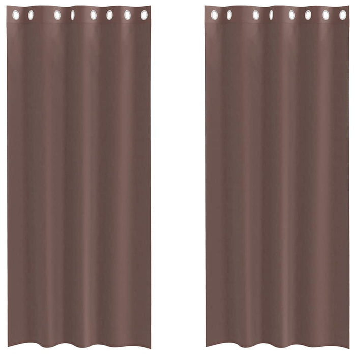 Perdele Voile cu Oelii 2 buc Maro 140x245 cm - WALTI WALTI