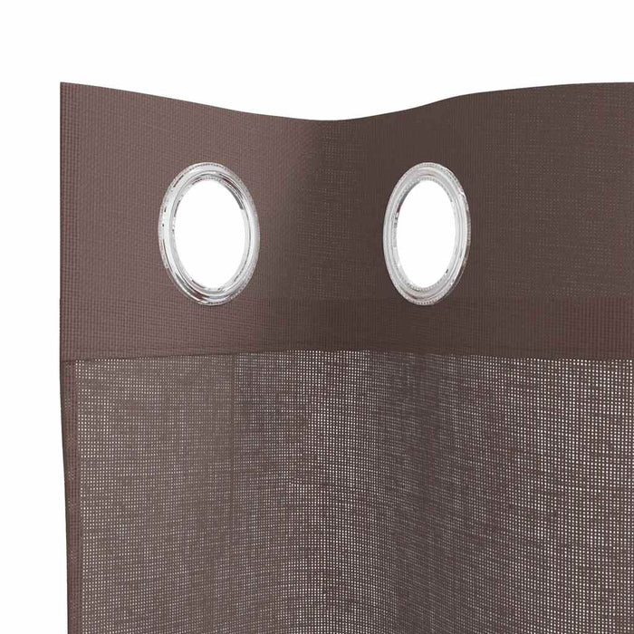 Perdele Voile cu Oelii 2 buc Maro 140x245 cm - WALTI WALTI