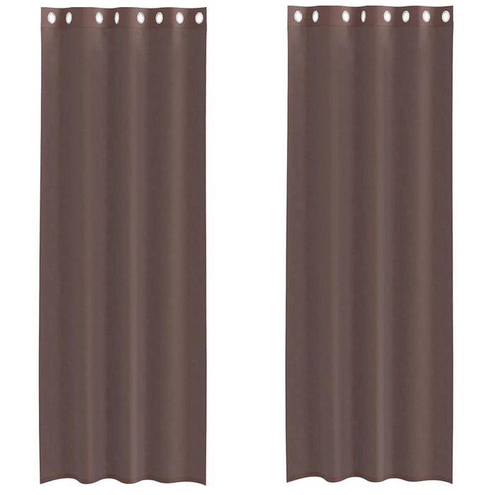 Perdele Voile cu Oelii 2 buc Maro 140x260 cm - WALTI WALTI