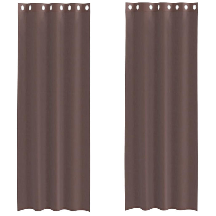 Perdele Voile cu Oelii 2 buc Maro 140x300 cm - WALTI WALTI