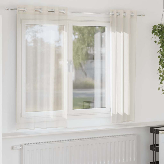 Perdele Voile cu Oelii 2 buc Crem 140x175 cm - WALTI WALTI