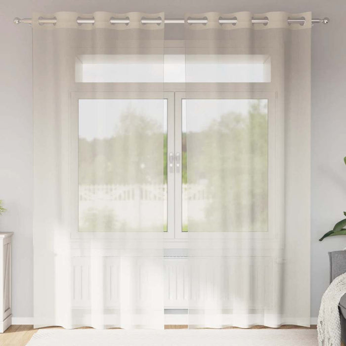 Perdele Voile cu Oelii 2 buc Crem 140x225 cm - WALTI WALTI