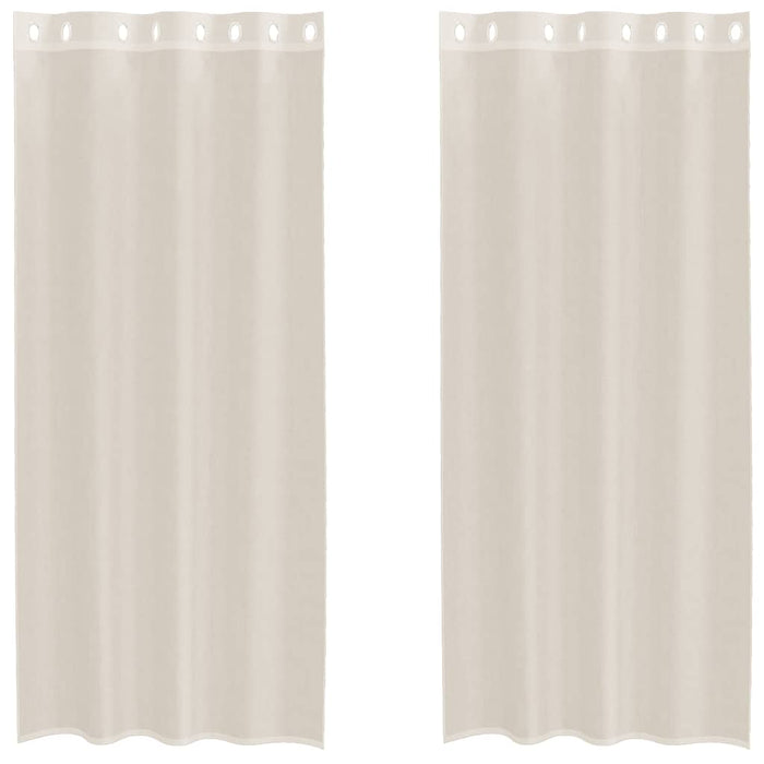 Perdele Voile cu Oeli 2 buc Crem 140x245 cm - WALTI WALTI