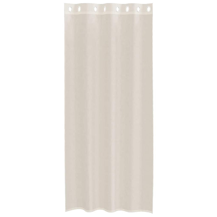Perdele Voile cu Oeli 2 buc Crem 140x245 cm - WALTI WALTI