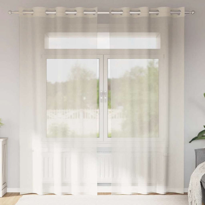 Perdele Voile cu Oeli 2 buc Crem 140x245 cm - WALTI WALTI