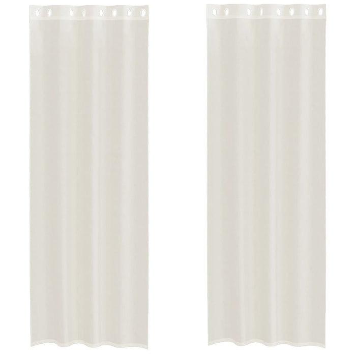 Perdele Voile cu Oelii 2 buc Crem 140x300 cm - WALTI WALTI