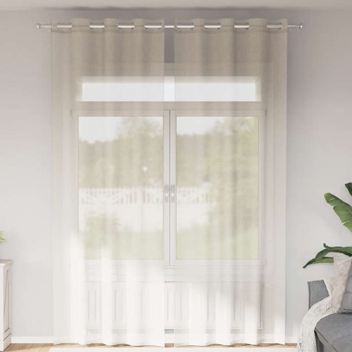 Perdele Voile cu Oelii 2 buc Crem 140x300 cm - WALTI WALTI