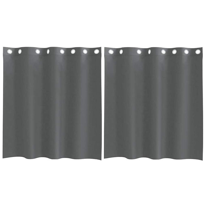 Perdele Voile cu Oelii 2 buc Gri Inchis 140x140 cm - WALTI WALTI