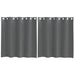Perdele Voile cu Oelii 2 buc Gri Inchis 140x140 cm - WALTI WALTI