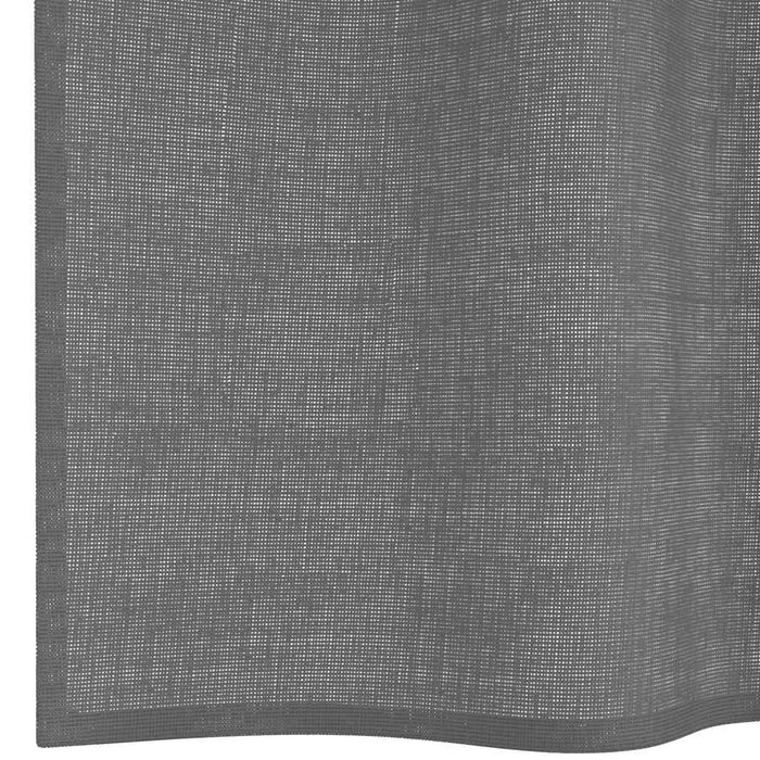 Perdele voal cu oeje 2 buc Gri închis 140x175 cm - WALTI WALTI