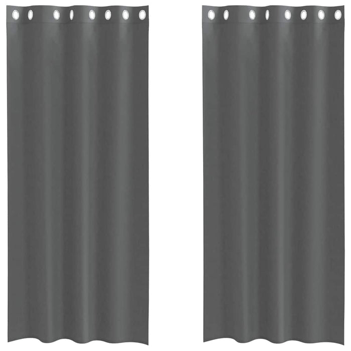 Perdele Voile cu Oelii 2 buc Gri închis 140x225 cm - WALTI WALTI