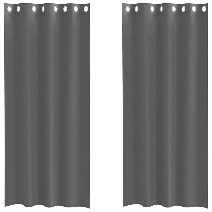 Perdele Voile cu Oelii 2 buc Gri Inchis 140x245 cm - WALTI WALTI