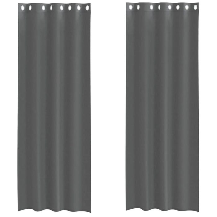 Perdele Voile cu Oelii 2 buc Gri Inchis 140x260 cm - WALTI WALTI
