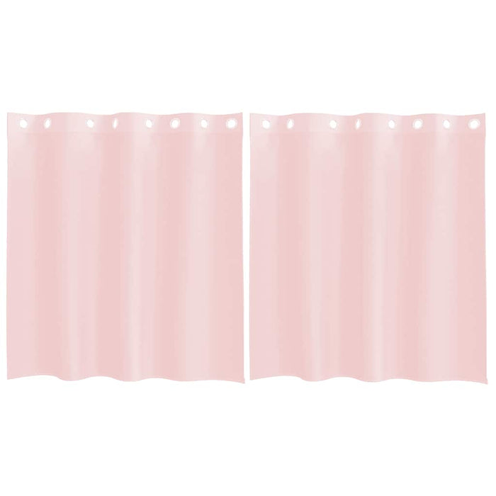 Perdele Voile cu Oelii 2 buc Roz deschis 140x140 cm - WALTI WALTI