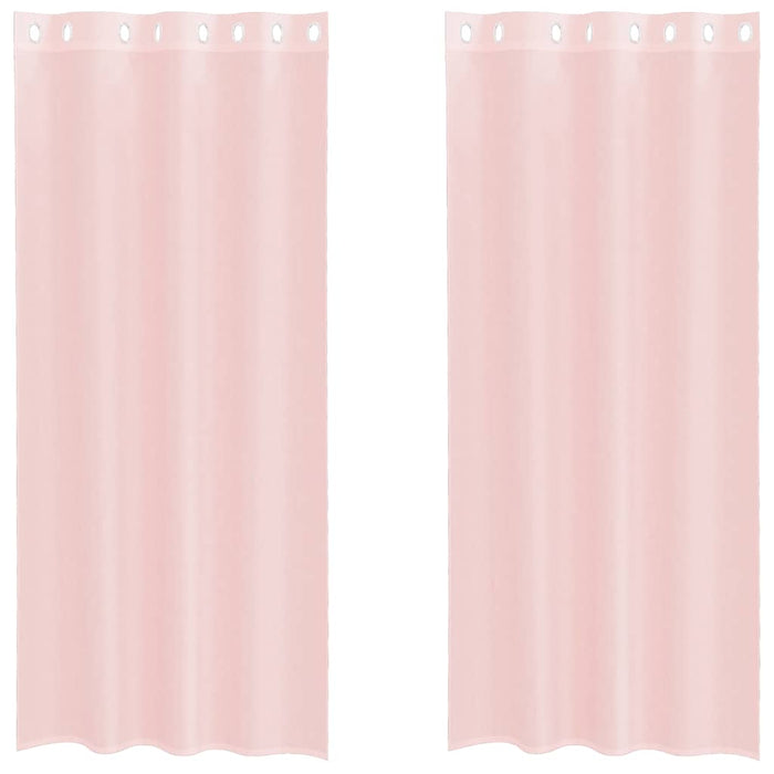 Perdele Voile cu Oelii 2 buc Roz deschis 140x225 cm - WALTI WALTI