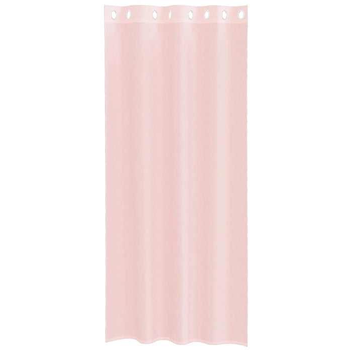 Perdele Voile cu Oelii 2 buc Roz deschis 140x225 cm - WALTI WALTI