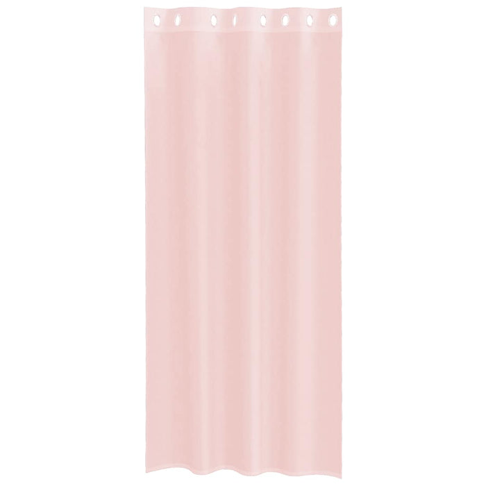 Perdele Voile cu Oelii 2 buc Roz deschis 140x245 cm - WALTI WALTI