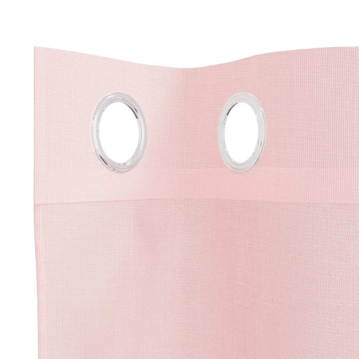 Perdele Voile cu Oelii 2 buc Roz deschis 140x245 cm - WALTI WALTI