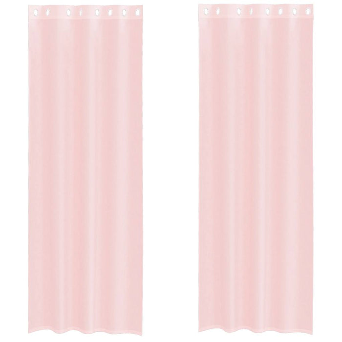 Perdele Voile cu Oelii 2 buc Roz deschis 140x260 cm - WALTI WALTI